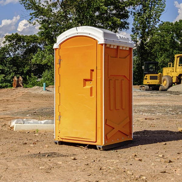 how often are the portable restrooms cleaned and serviced during a rental period in Frackville